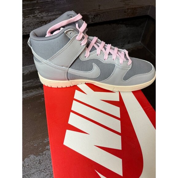 Nike Dunk High Premium Light Smoke Grey Pink Size 10.5- DQ8800-001 - Picture 7 of 9